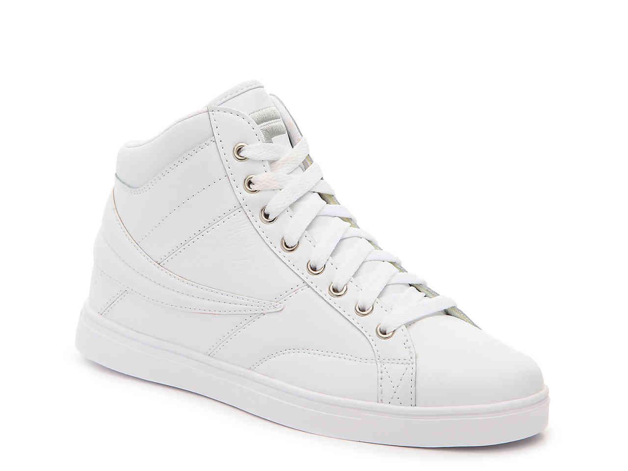 Fila Denim Varallo High-top Sneaker in White - Lyst