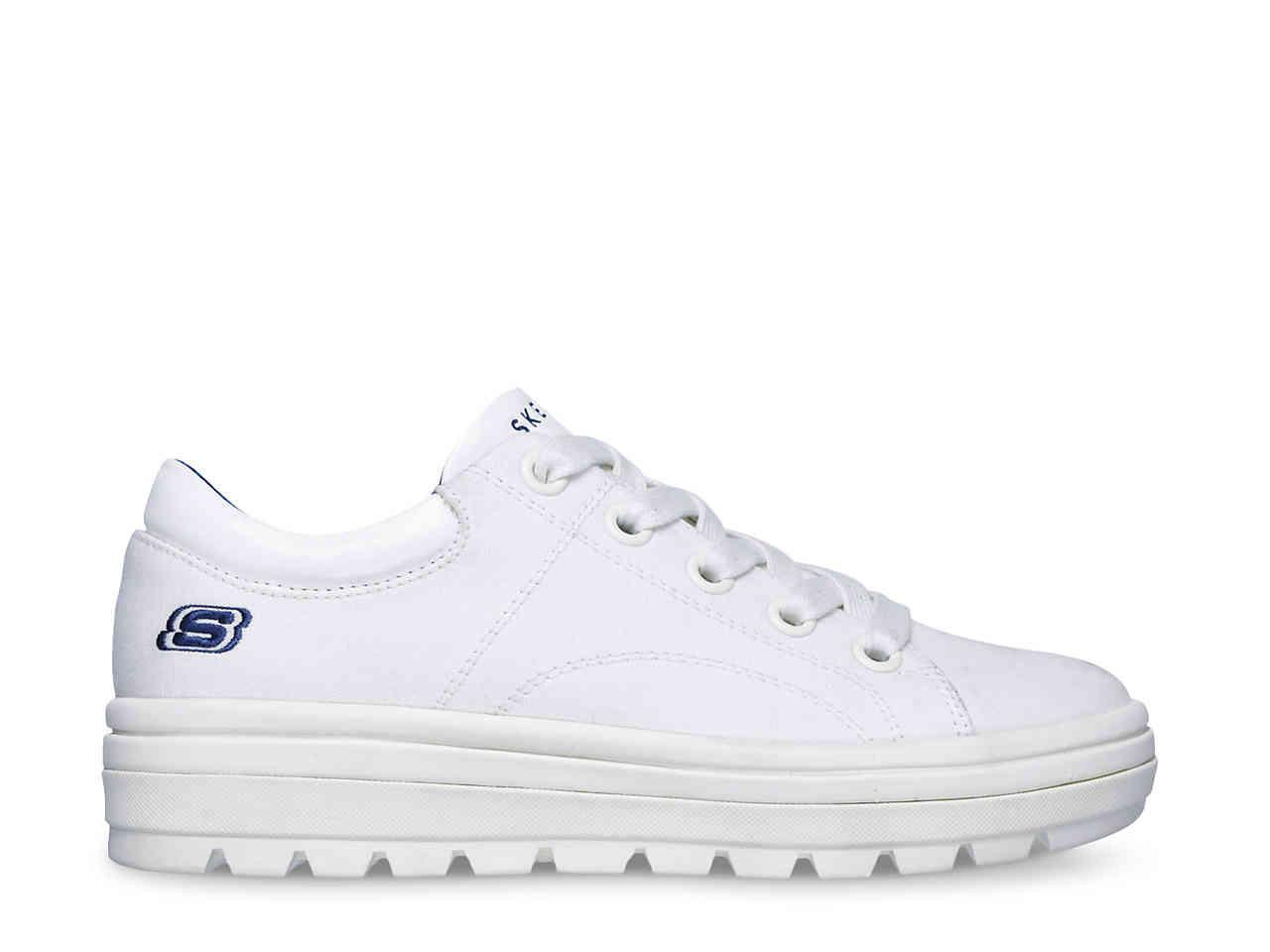 skechers street cleat white