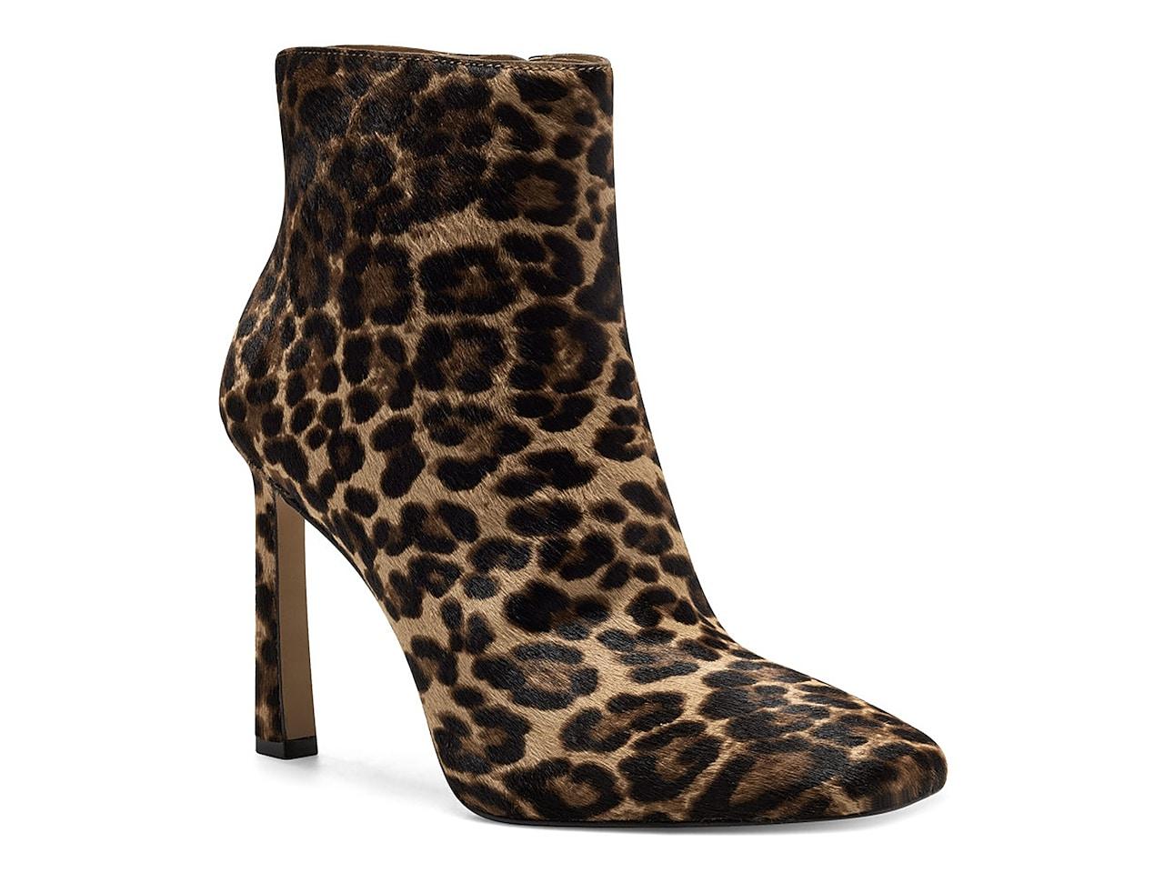 vince camuto leopard booties