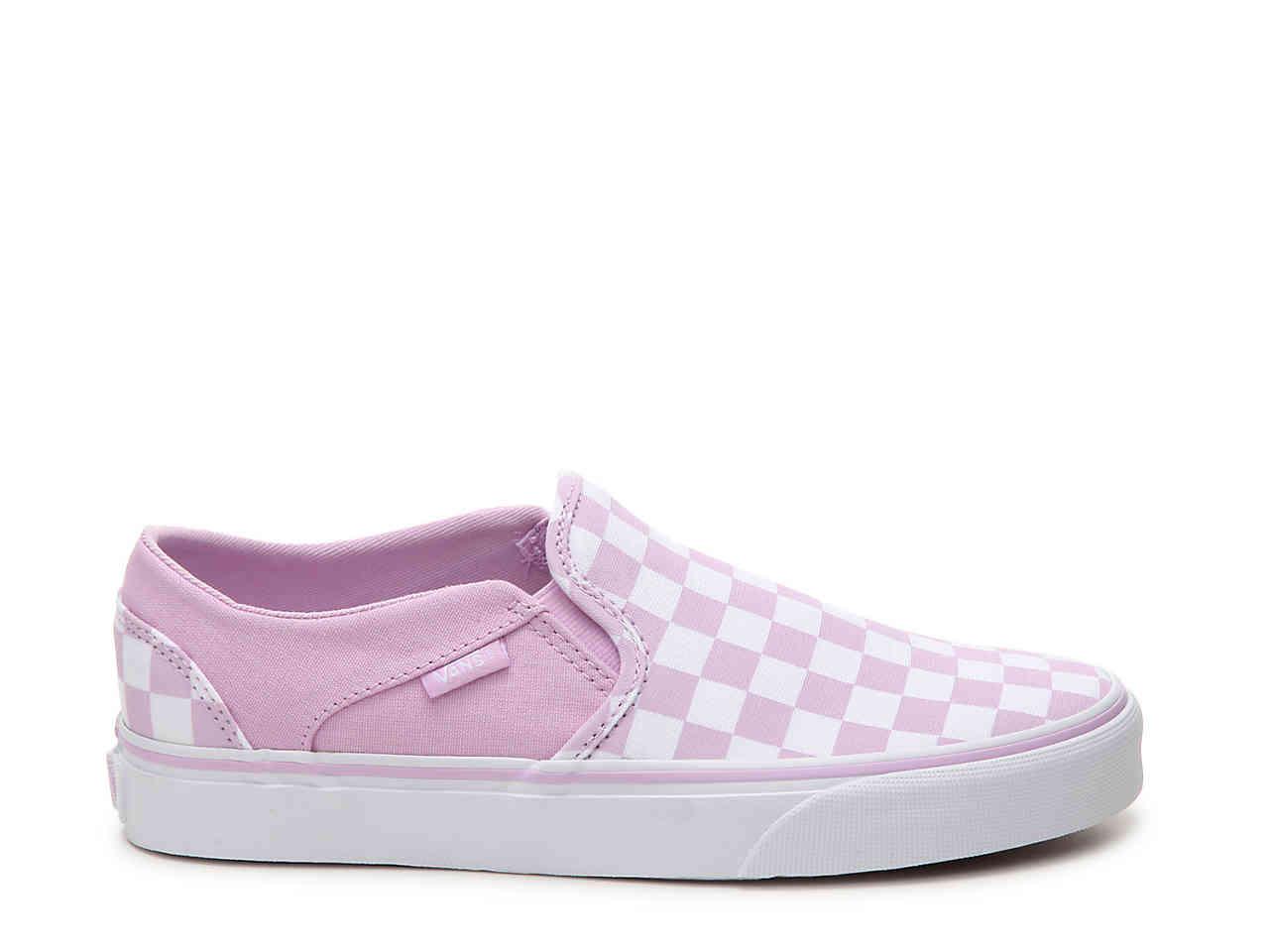 pink and purple checkered vans