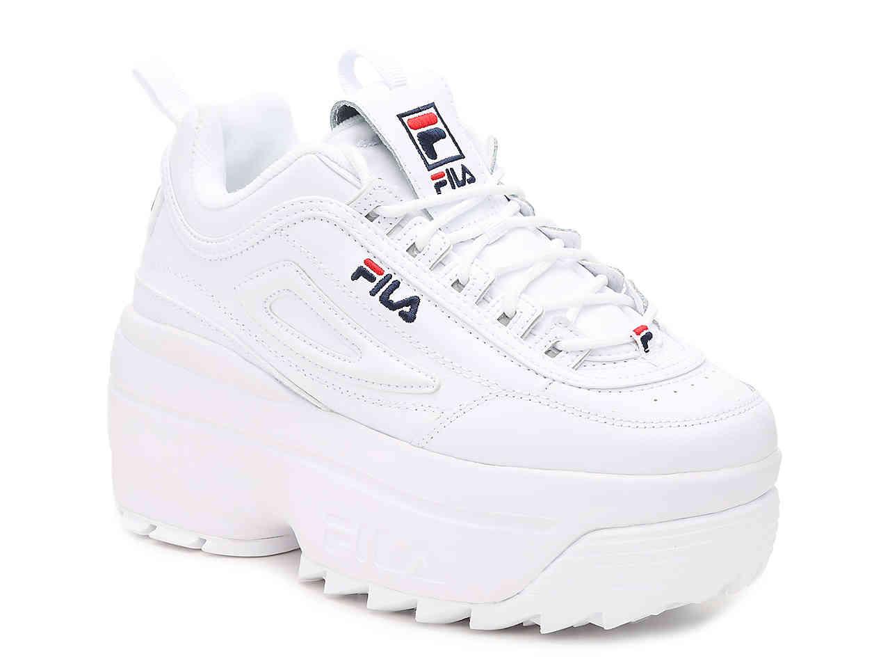 white disruptor ii platform trainers