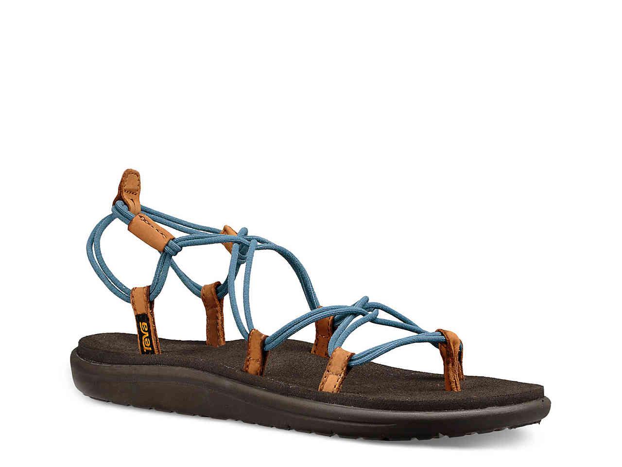 Teva Leather Voya Infinity Sandal In Blue Lyst Teva Leather Voya Infinity Sandal In Blue Lyst