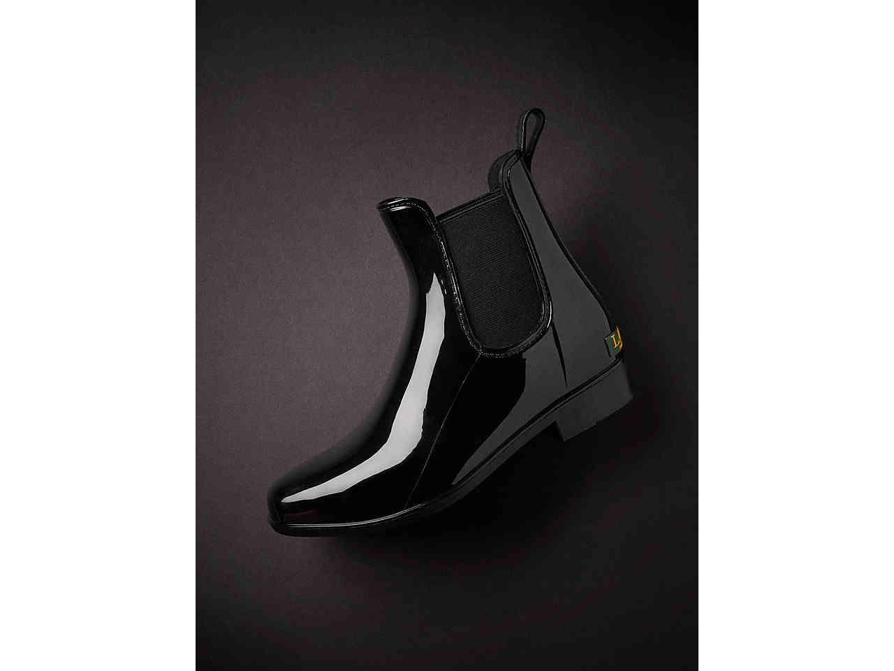 ralph lauren black rain boots