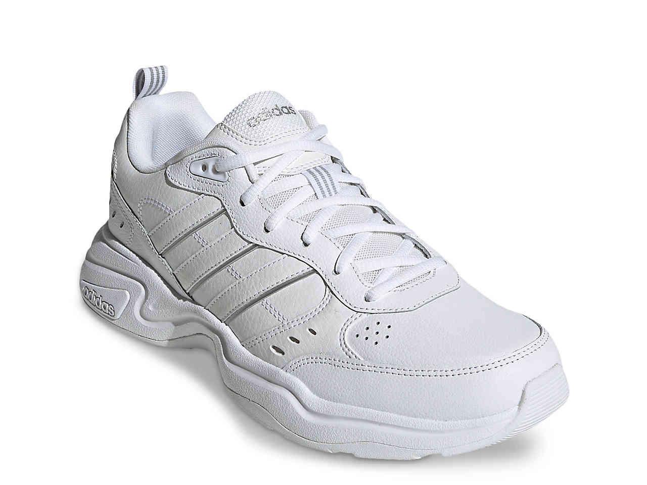 adidas Leather Strutter Training Shoe in White/Silver (White) for Men - Lyst