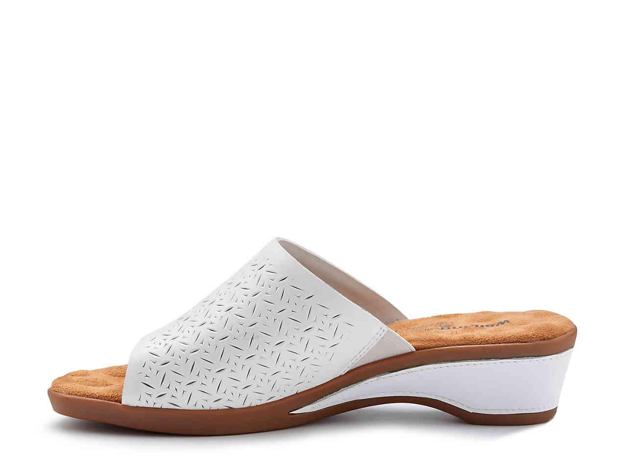 walking cradles white sandals