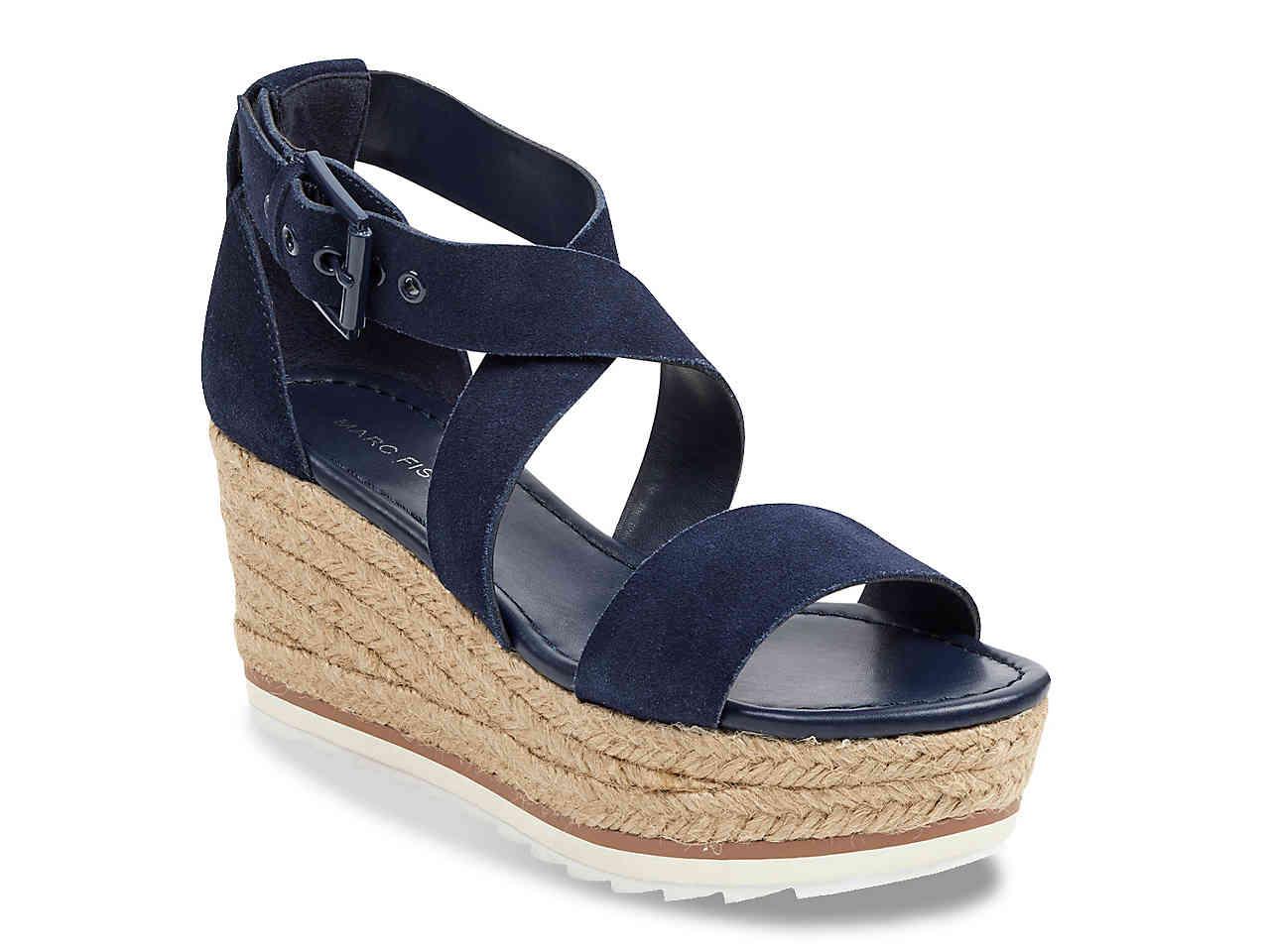 Marc Fisher Zaide Espadrille Wedge Sandal in Blue Lyst