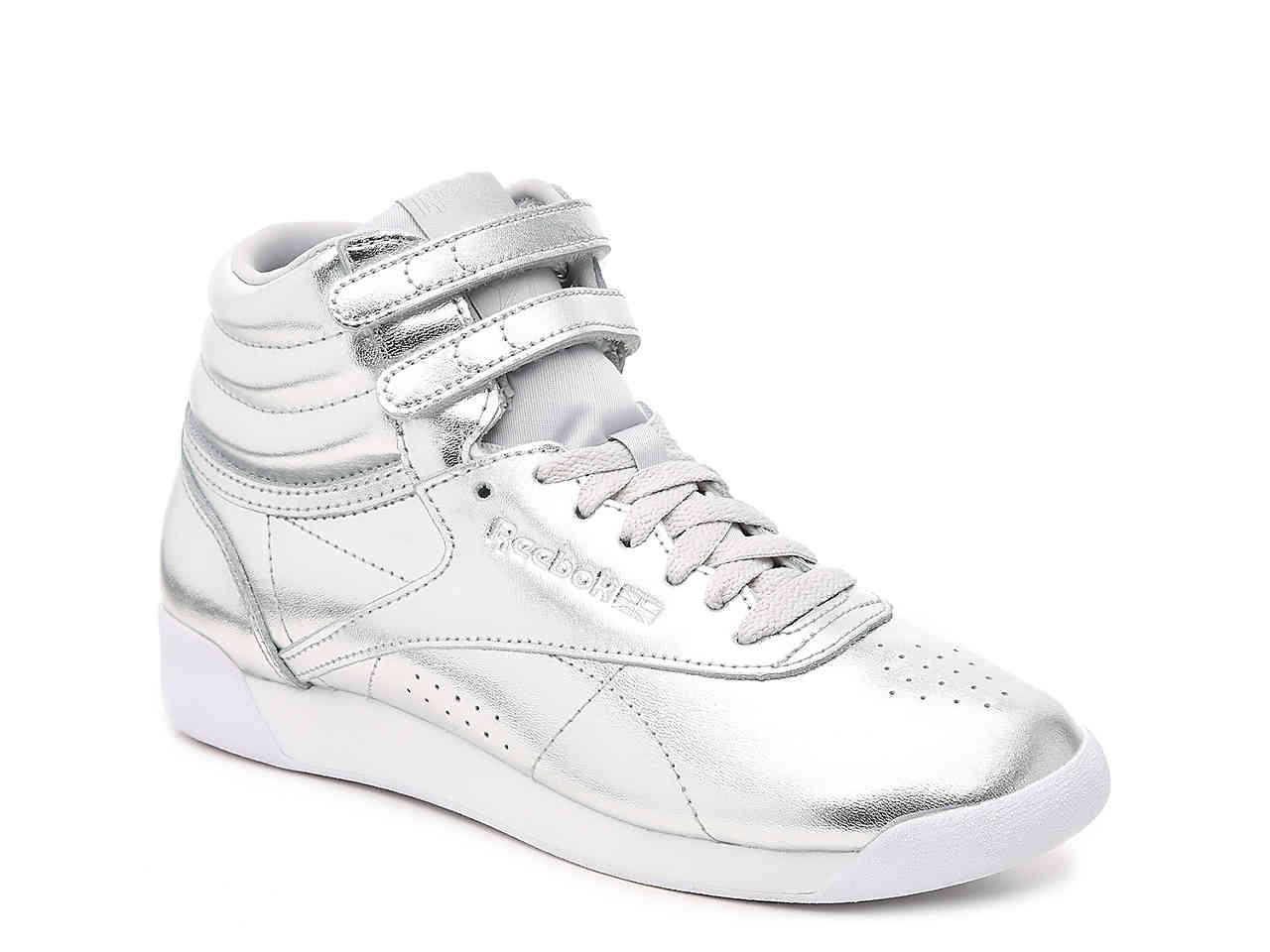 metallic high top reebok