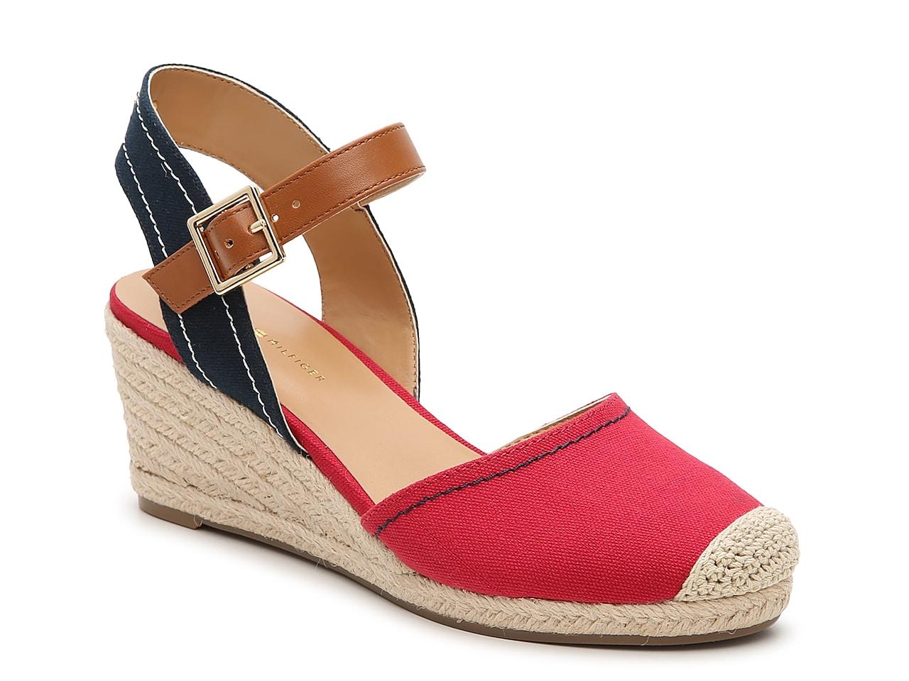 tommy hilfiger wedges navy