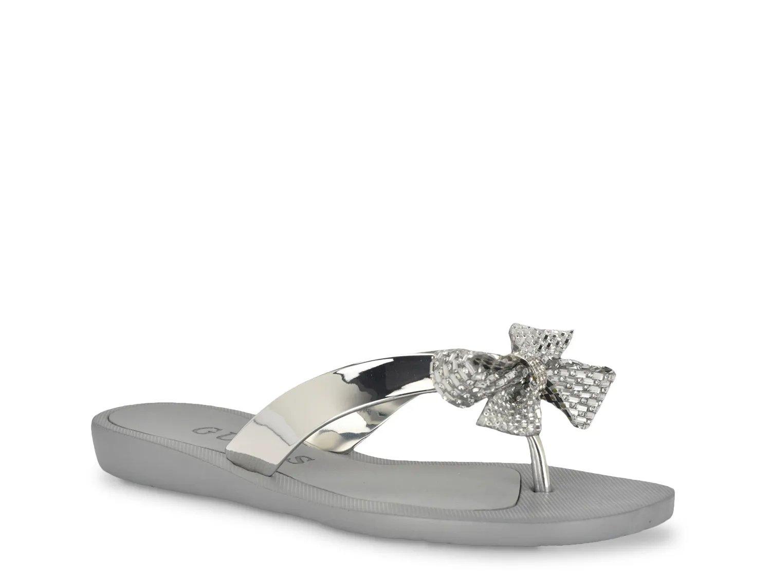【GUESS】Tata Sparkle Botai Flipflop Sandals Guess Tata Sandal in White | Lyst