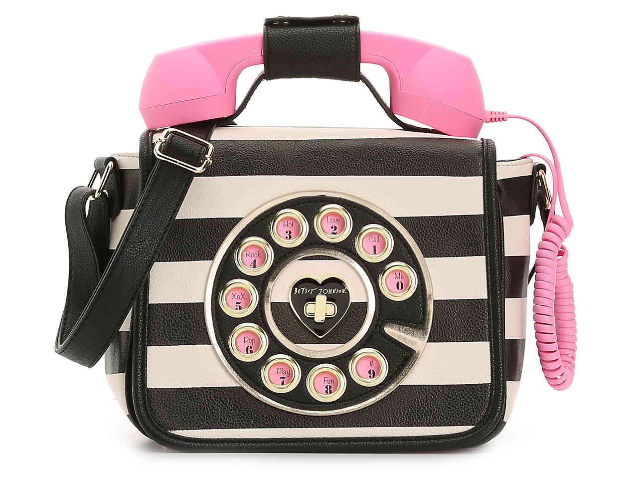 betsey johnson phone purse pink