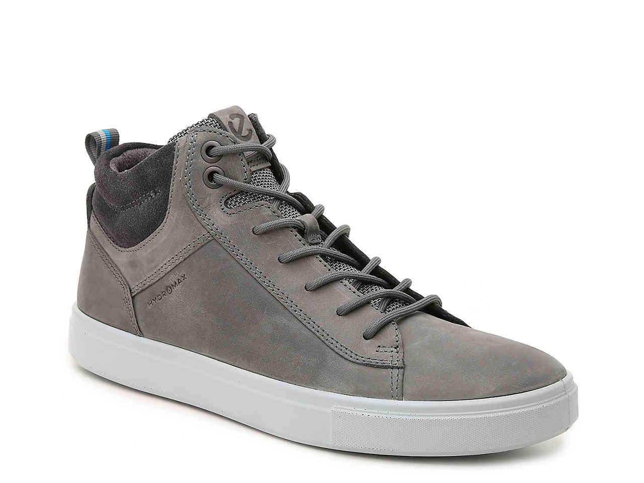 Ecco Leather Kyle High-top Sneaker in Grey (Gray) for Men - Lyst