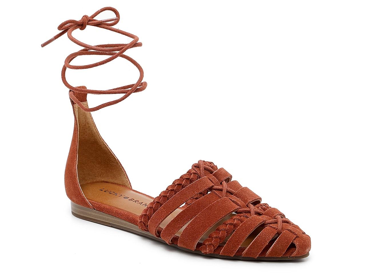 Lucky Brand Denim Brocki Flat in Orange 