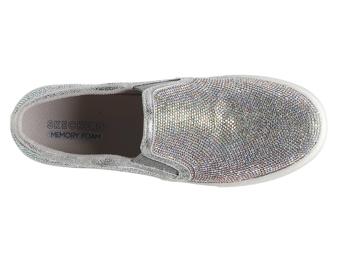 Skechers Street Goldie Flashow Slip-on Sneaker in Silver Metallic  (Metallic) | Lyst