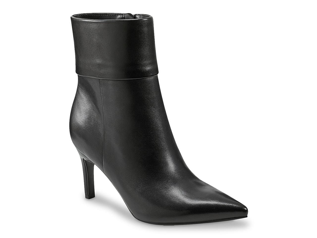 Marc fisher black leather booties cheap