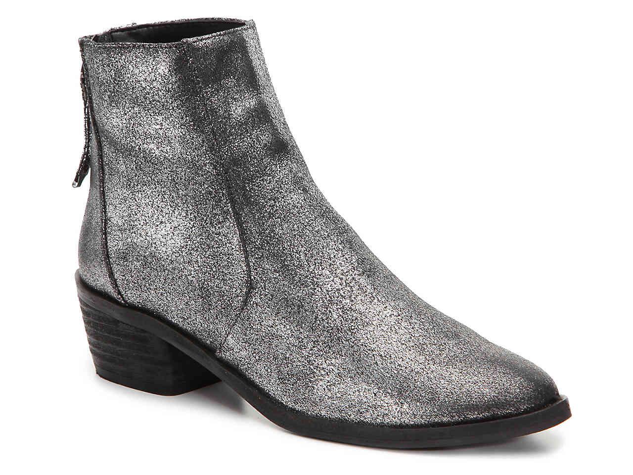 dsw silver booties