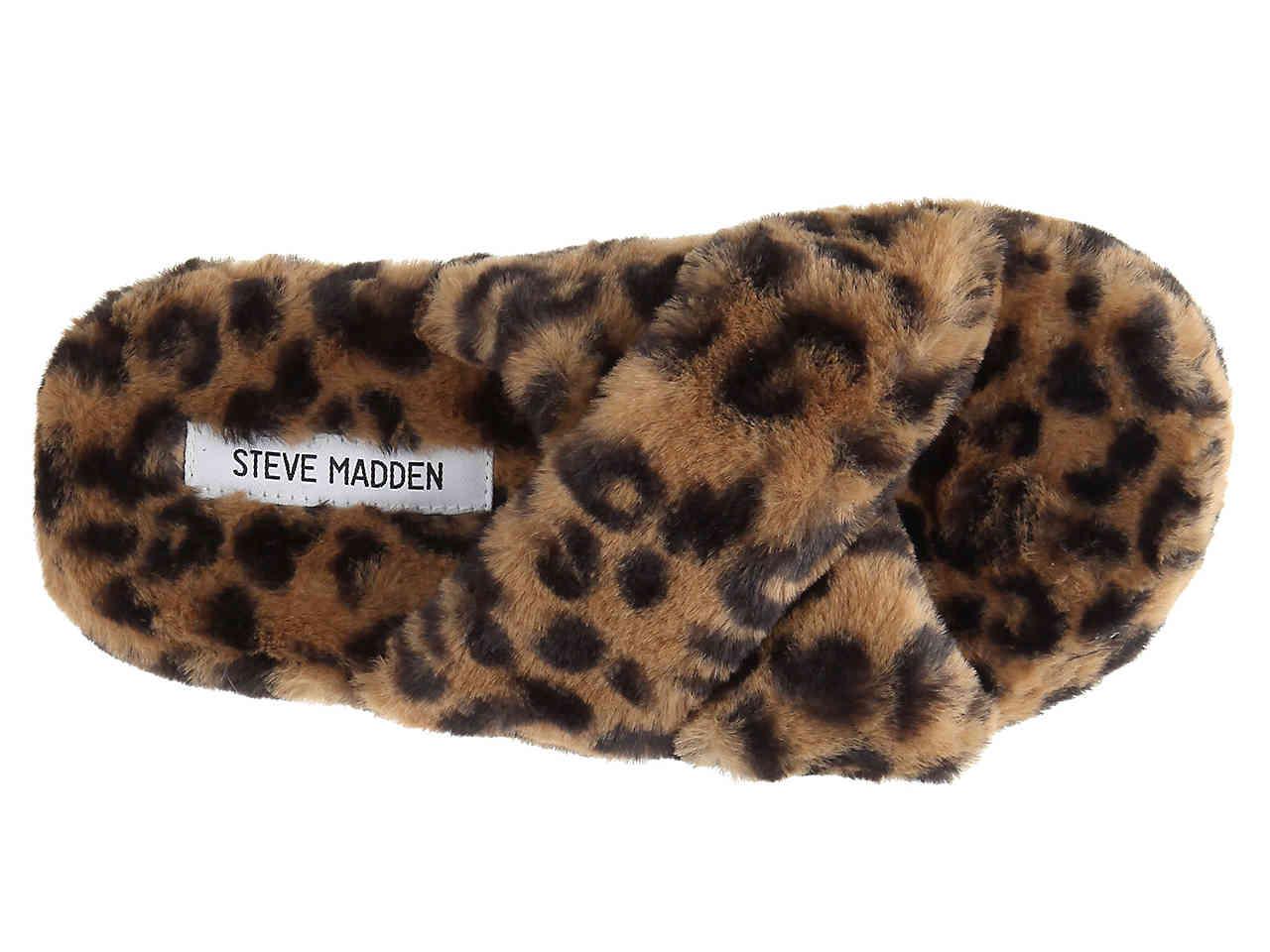 cheetah criss cross slippers