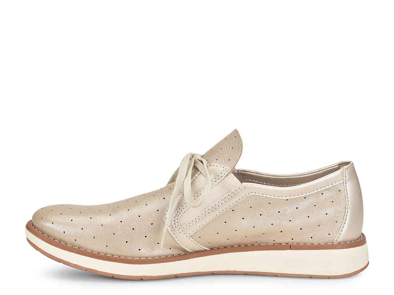 Leather Elsie Oxford in Gold Metallic 