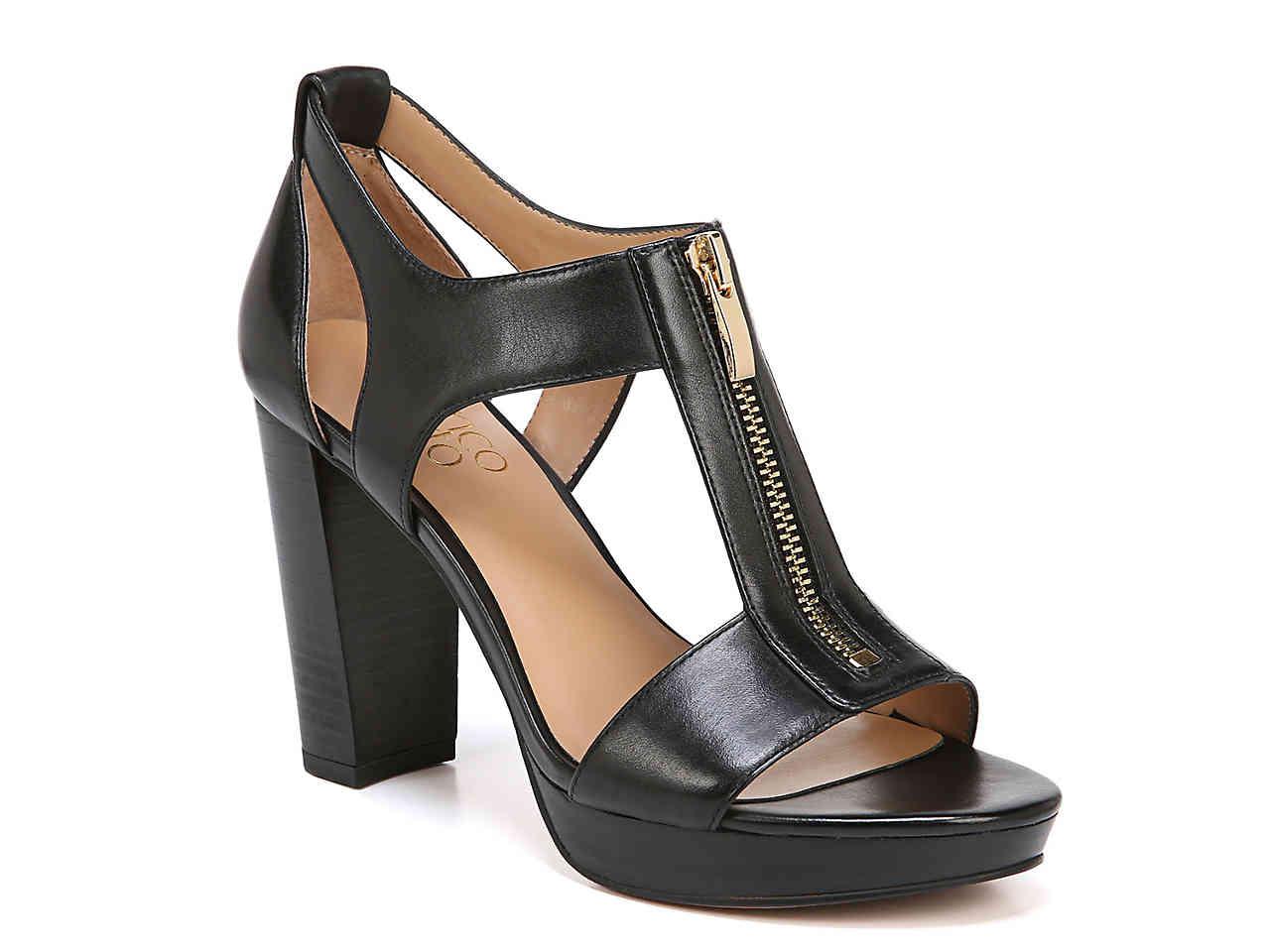 Franco Sarto Myriad Platform Sandal in Black | Lyst