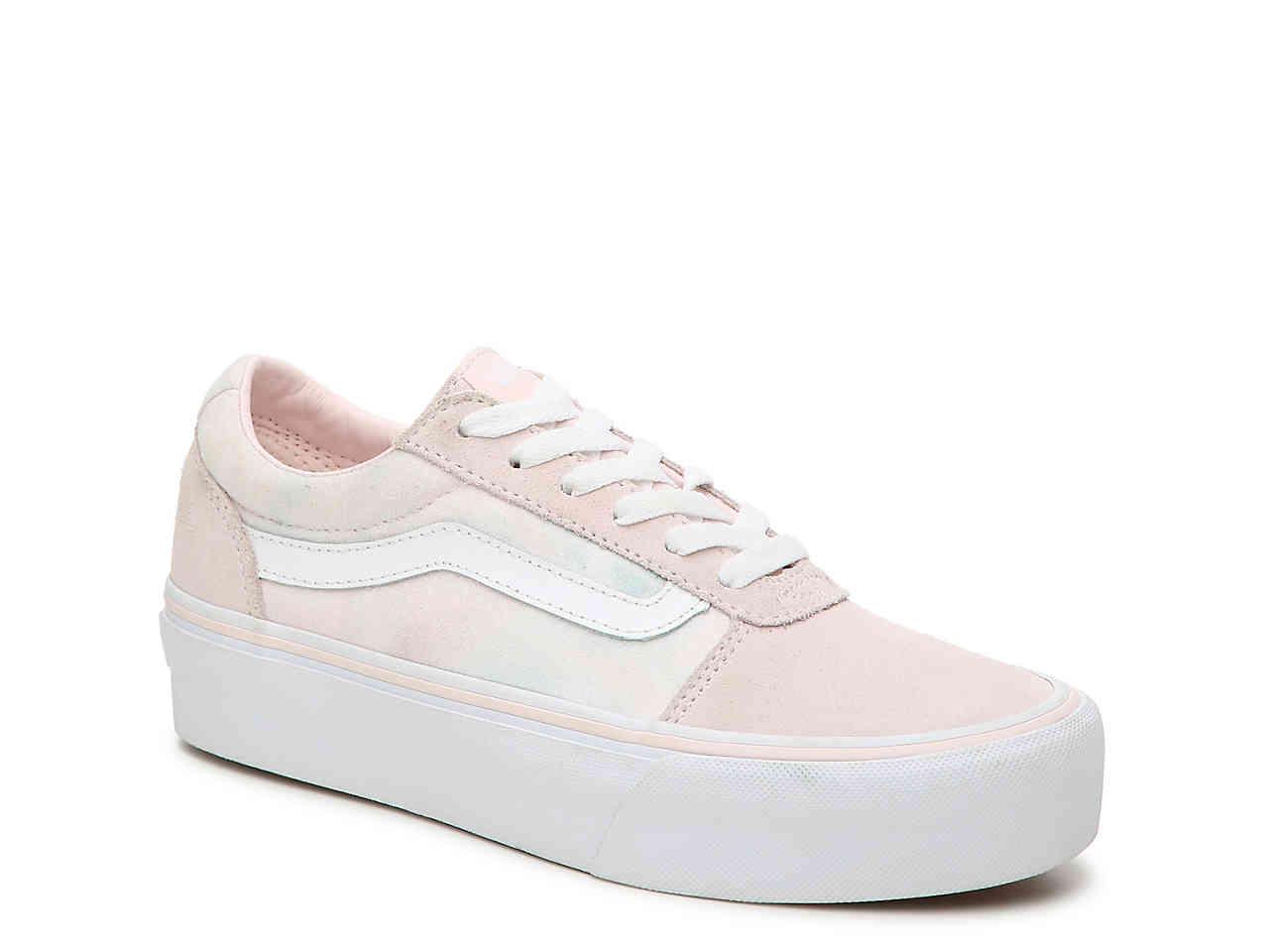 vans platform pink suede