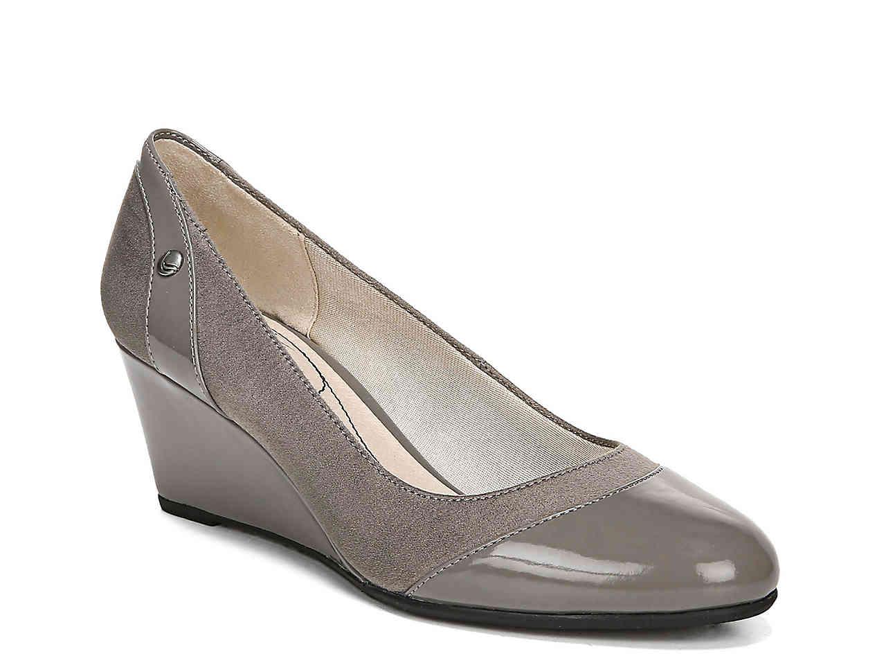 LifeStride Dreams Wedge Pump in Grey (Gray) Save 2 Lyst