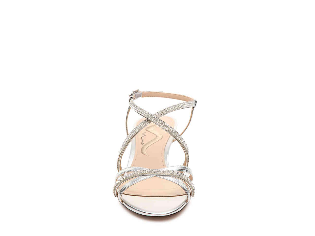 nina franya wedge sandal silver