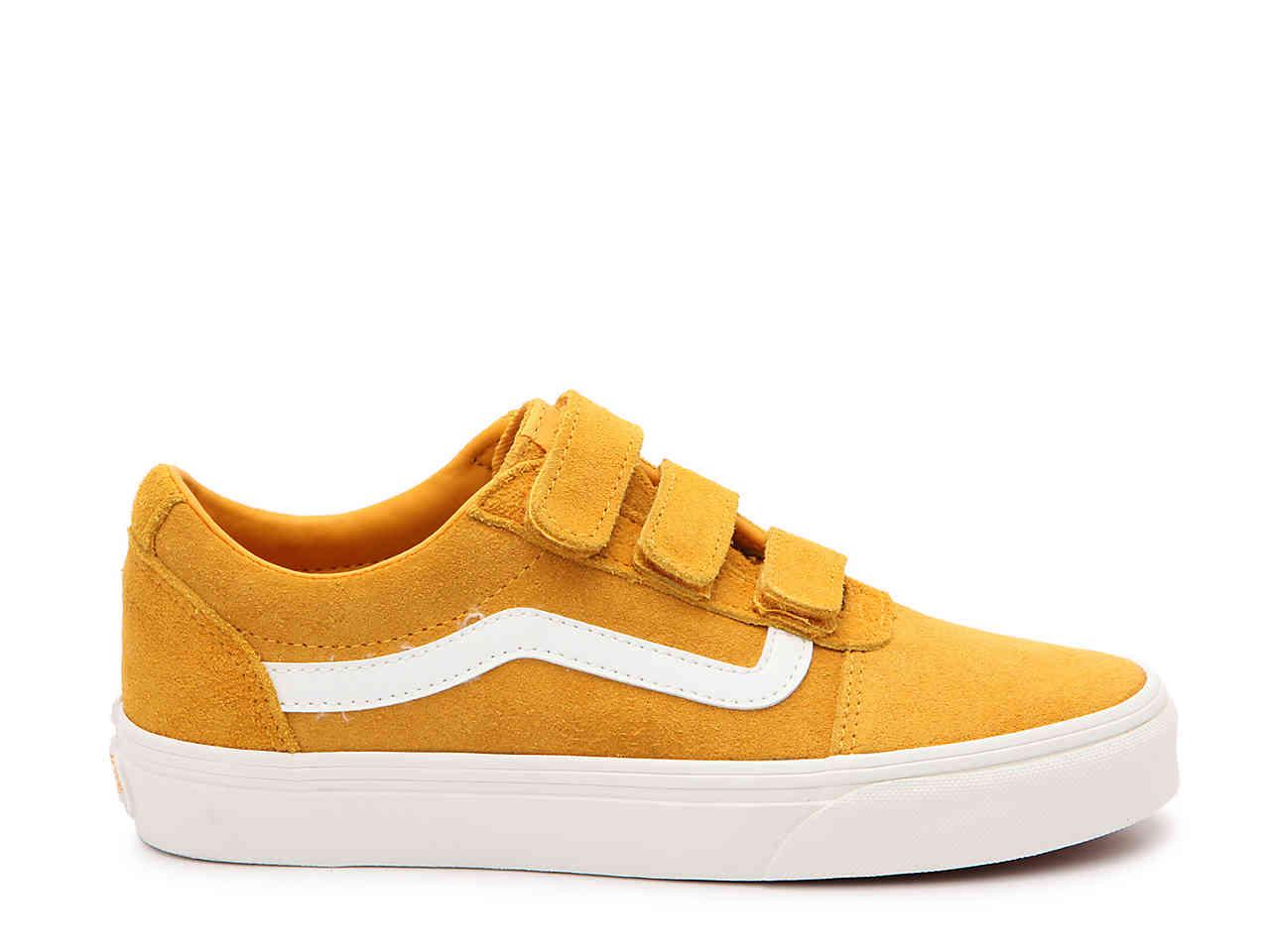 yellow velcro vans