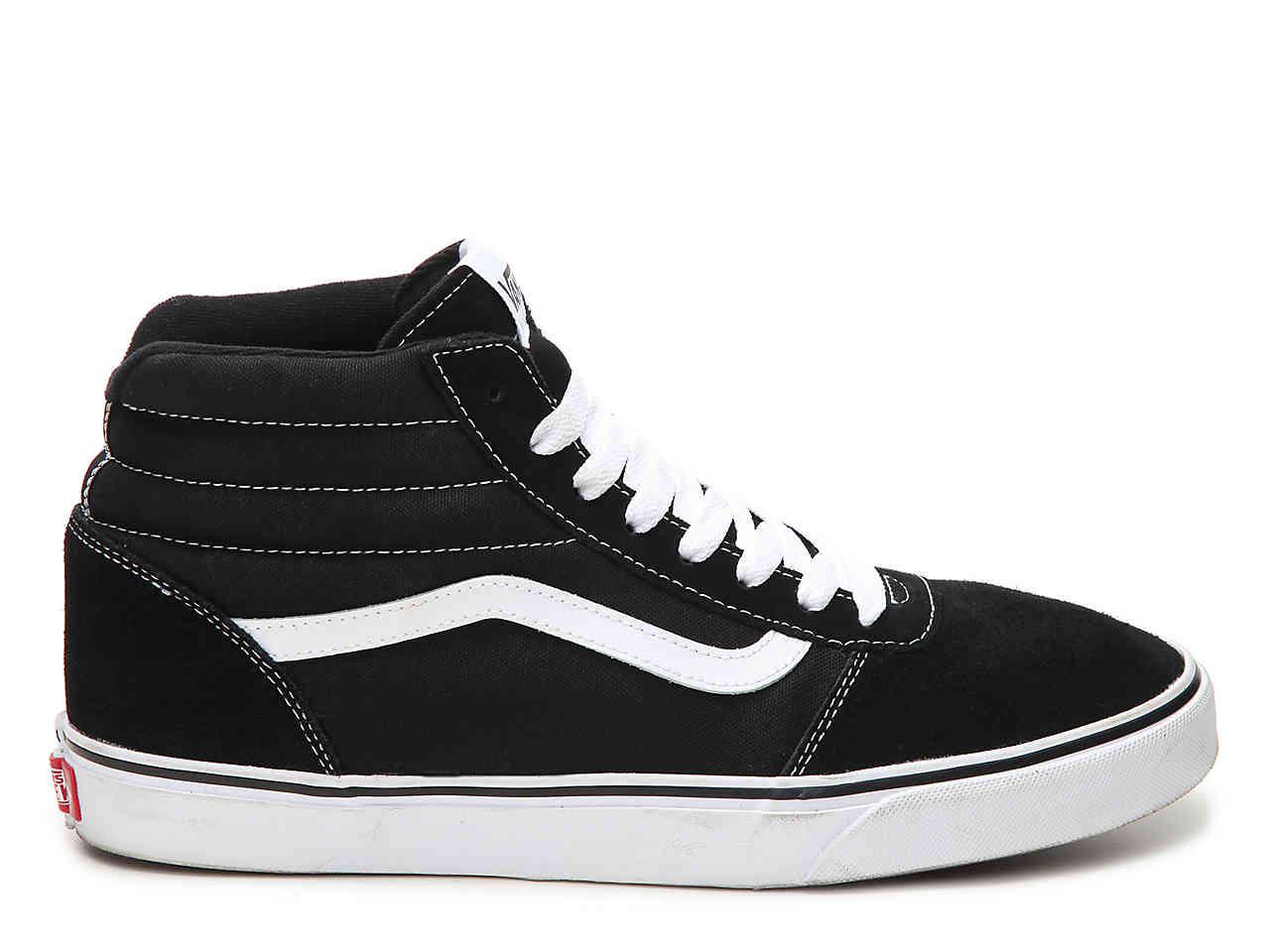 Vans Rubber Ward Hi Athletic Shoe in Black/White (Black) for Men Save