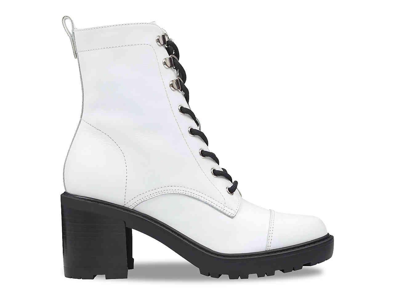 Marc Fisher Leather Lanie Combat Boot 