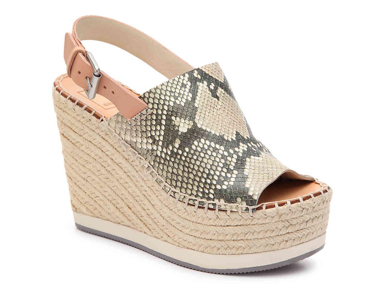 dolce vita snakeskin wedges