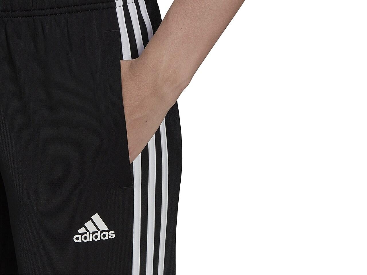 adidas Essentials Warm-up Slim Tapered 3-stripes Tracksuit Pants in Black |  Lyst
