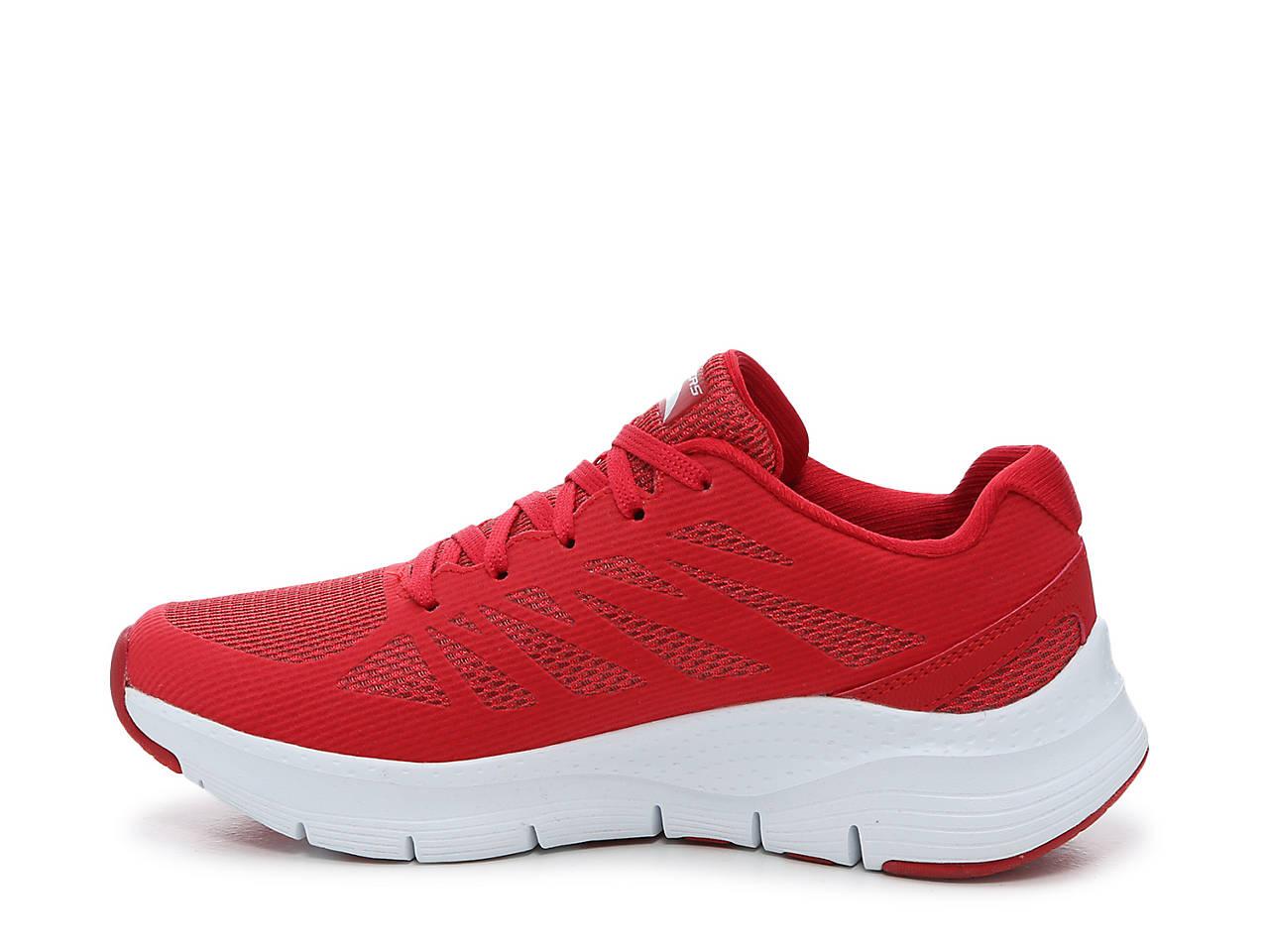 Skechers Synthetic Arch Fit Sneaker in Red - Lyst