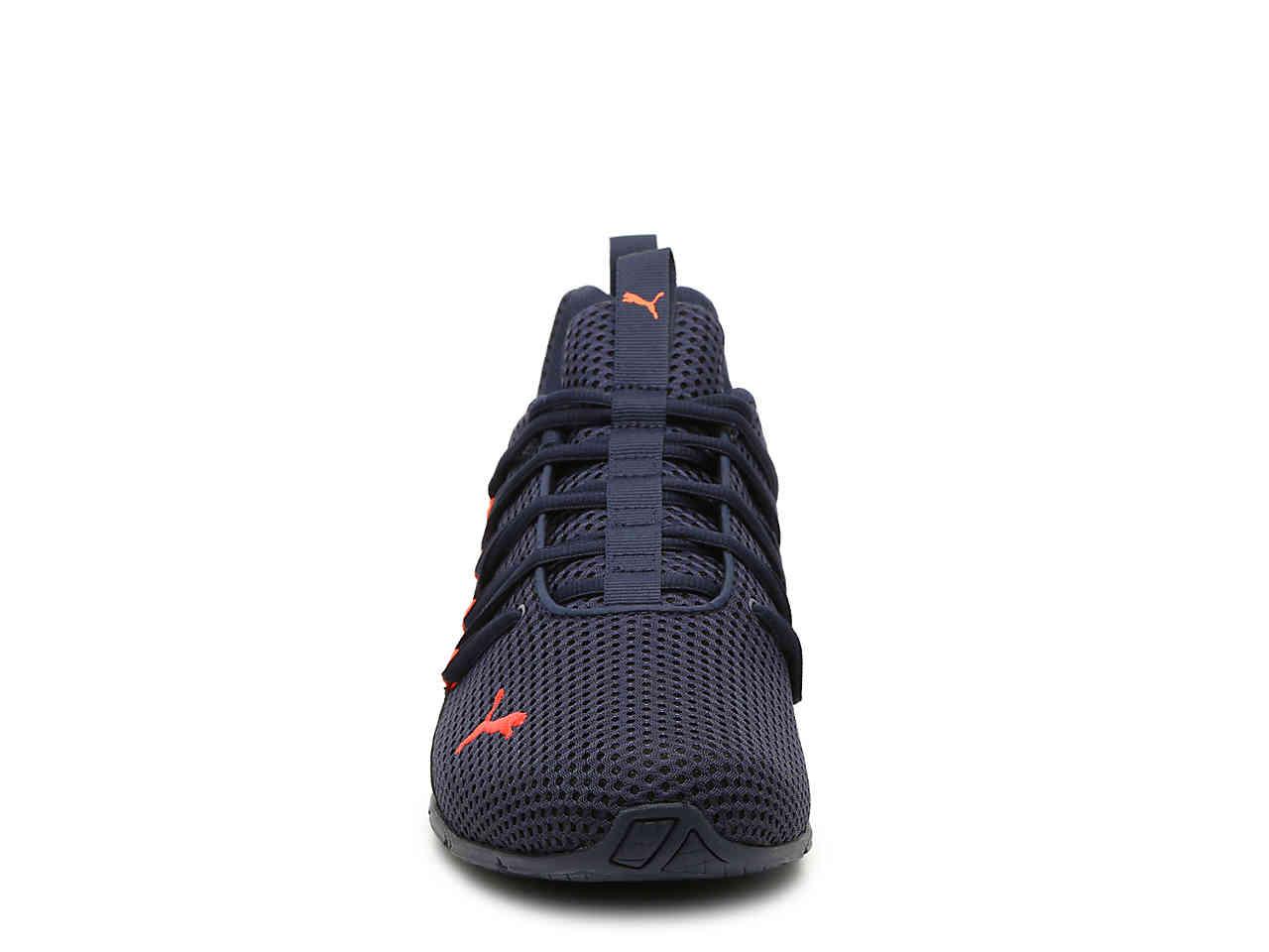 PUMA Synthetic Axelion Breathe Sneaker in Navy/Neon Orange (Blue) for Men |  Lyst