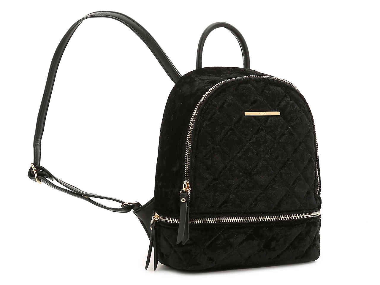 mini velvet backpack