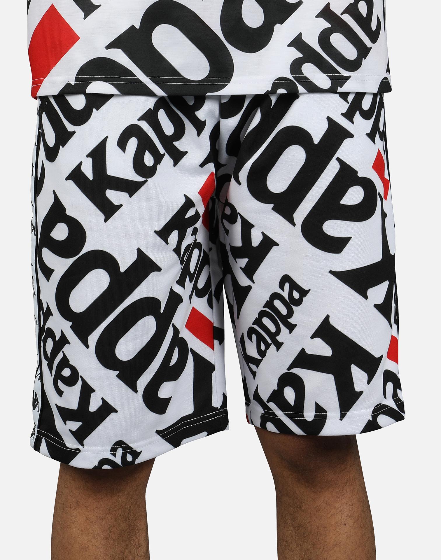 Kappa 222 Banda Shorts in White/Black (Black) for Men Lyst
