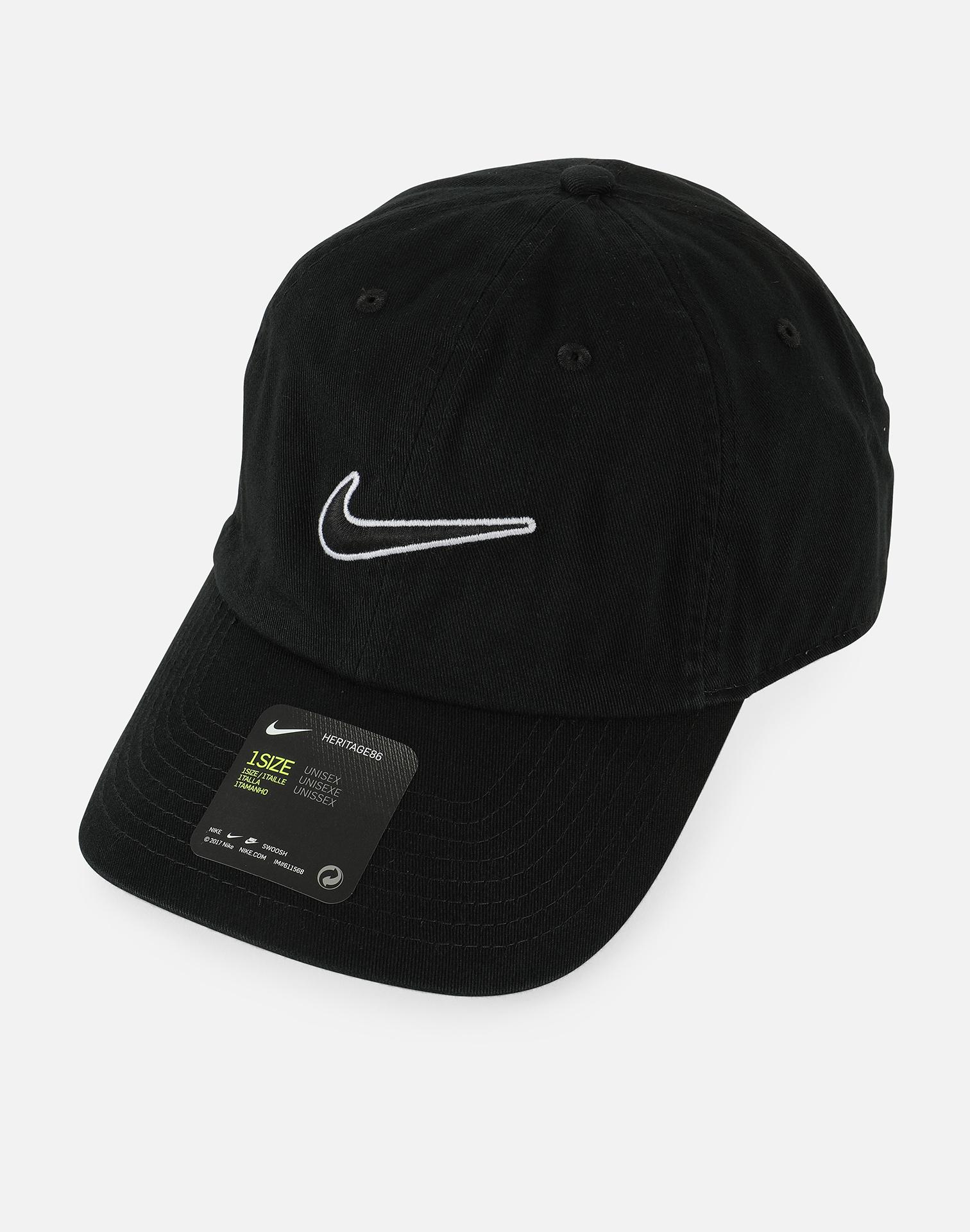 Nike Nsw H86 Essential Swoosh Cap In Black For Men Lyst