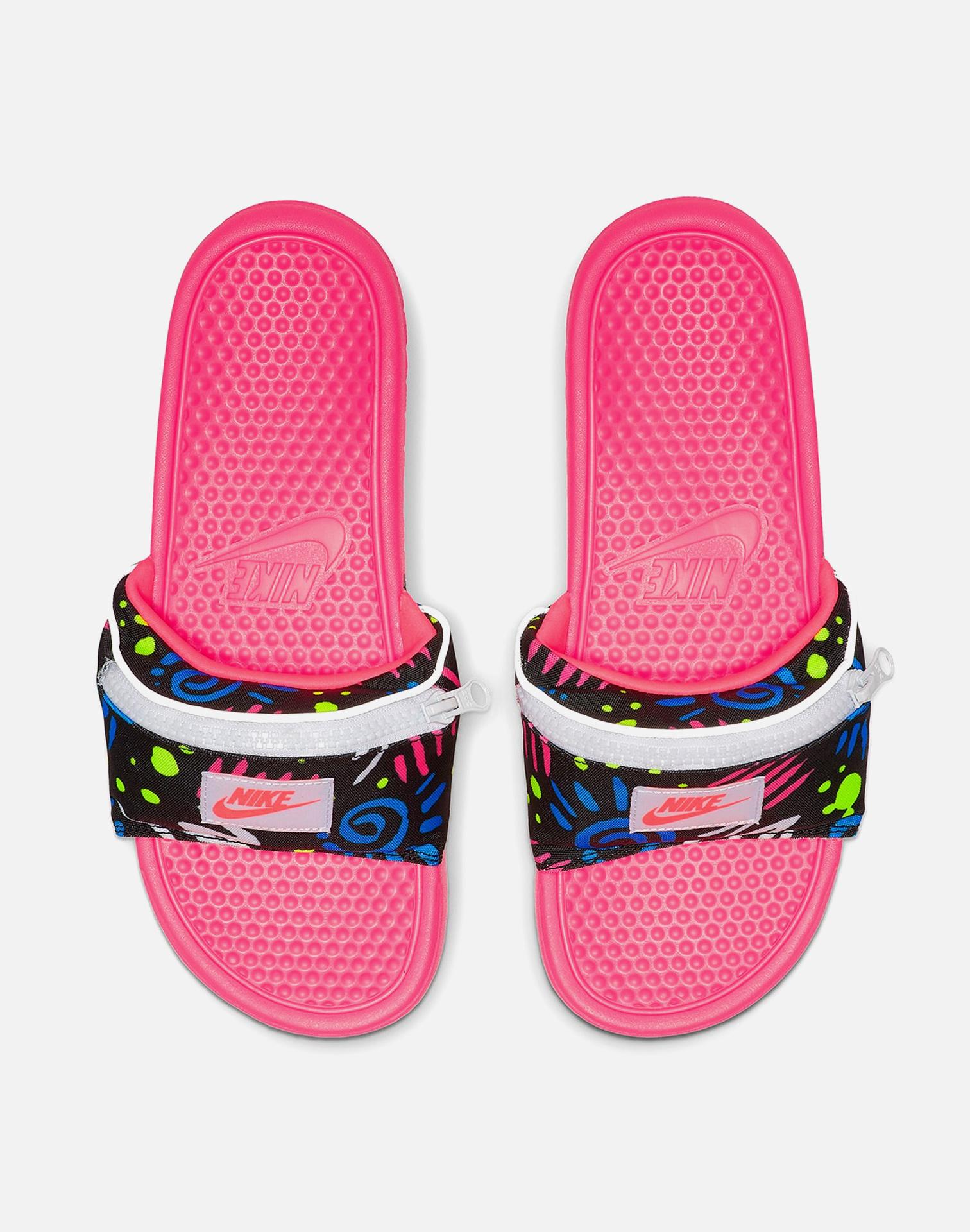 nike sliders with fanny pack