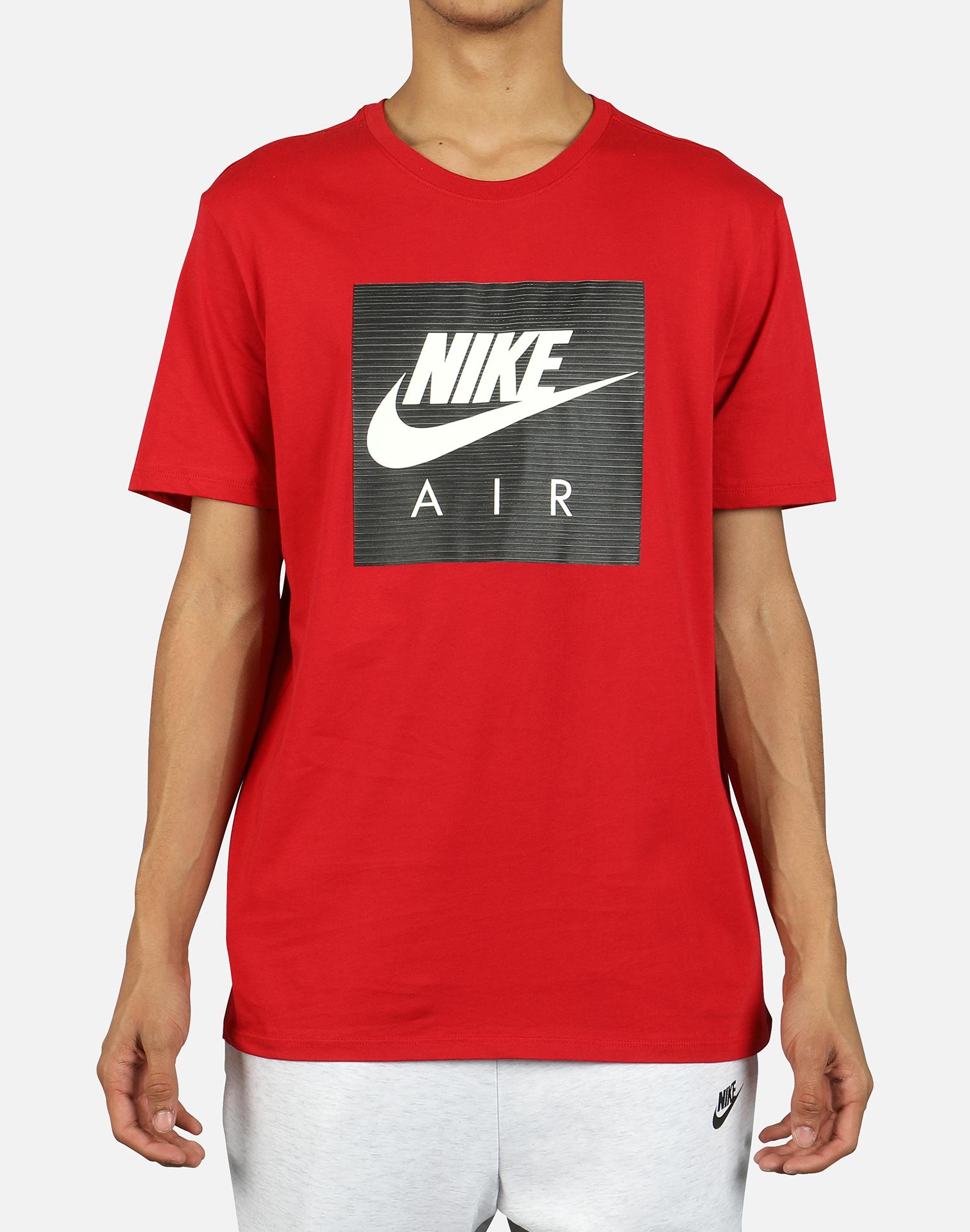 Nike Cotton Nsw Air Logo Tee in Red - Lyst