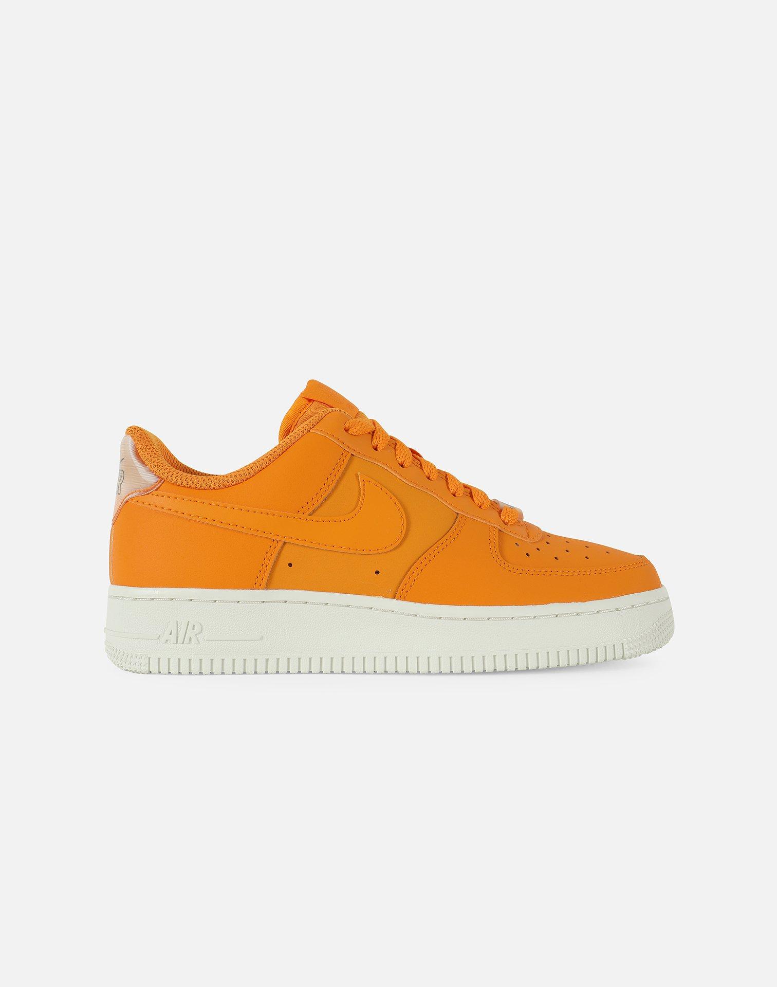 Nike Leather Wmns Air Force 1 '07 Ess Basketball Shoes in Orange/White