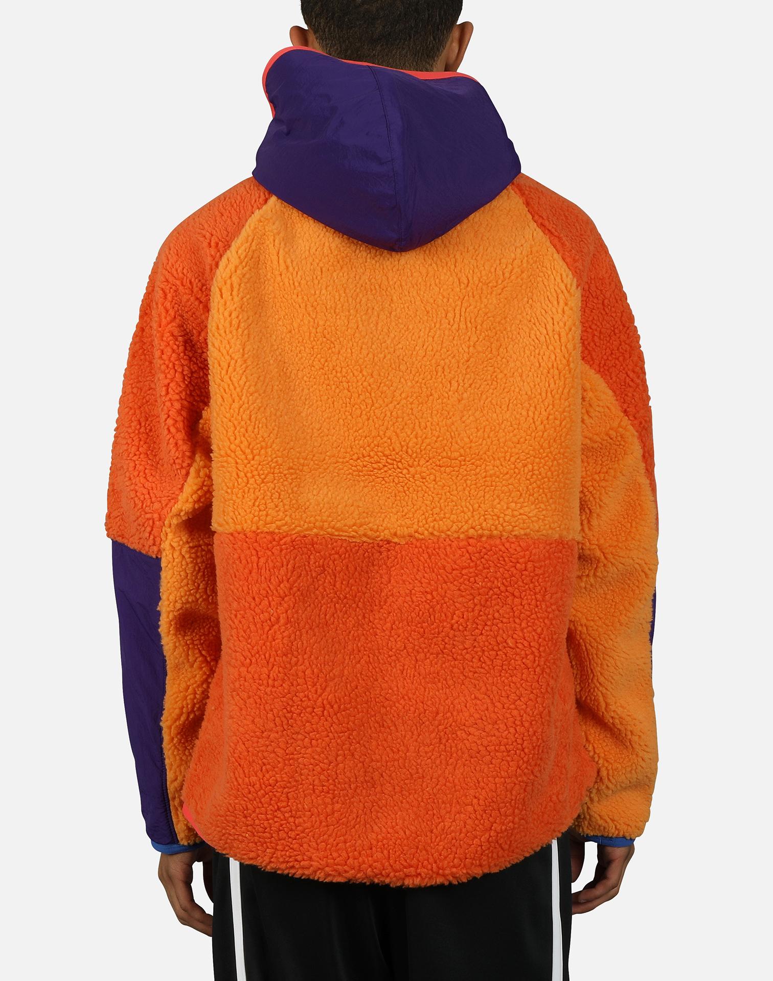 nike orange longline hoodie