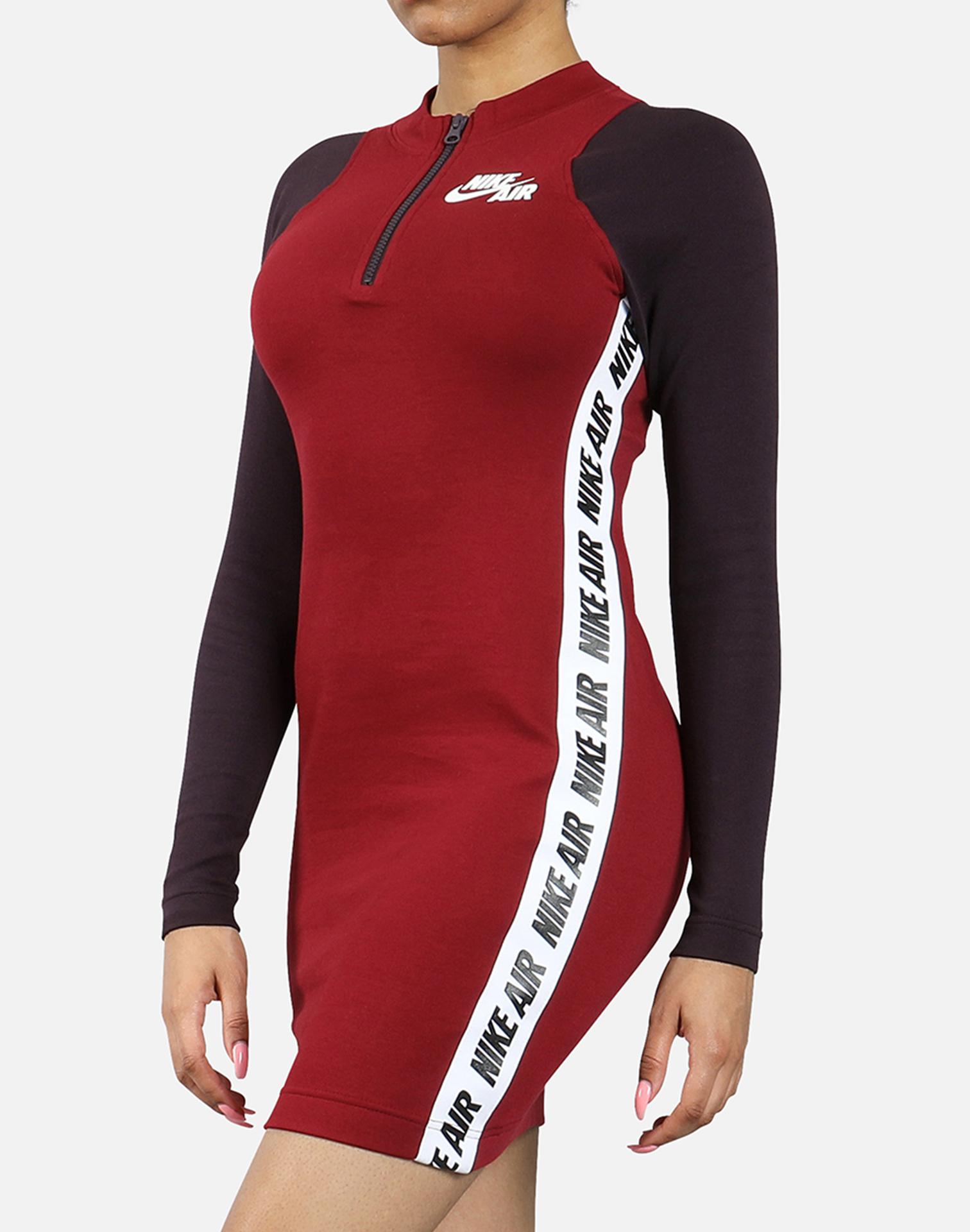Nike Cotton Air Bodycon Dress Qs in Red 