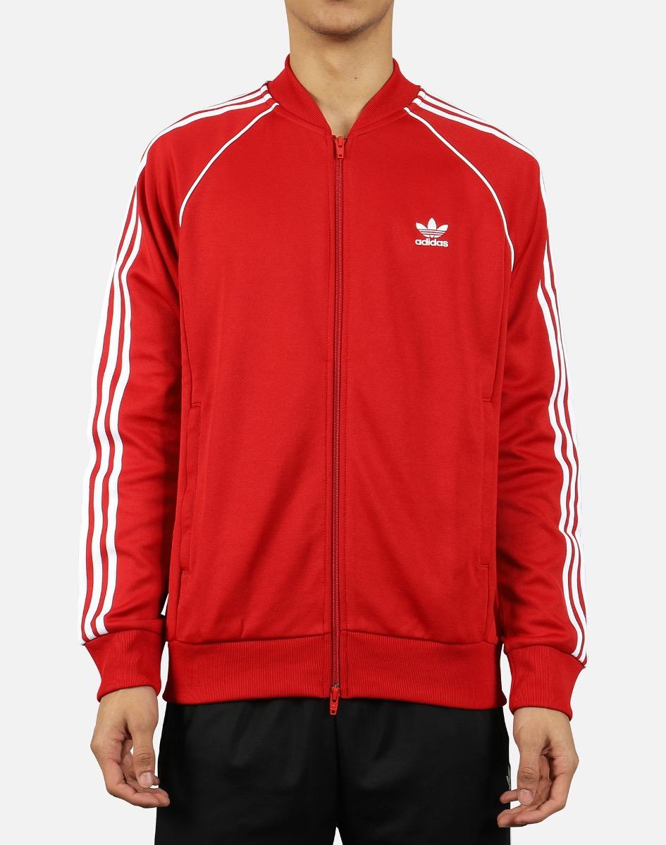 adidas superstar jacket red