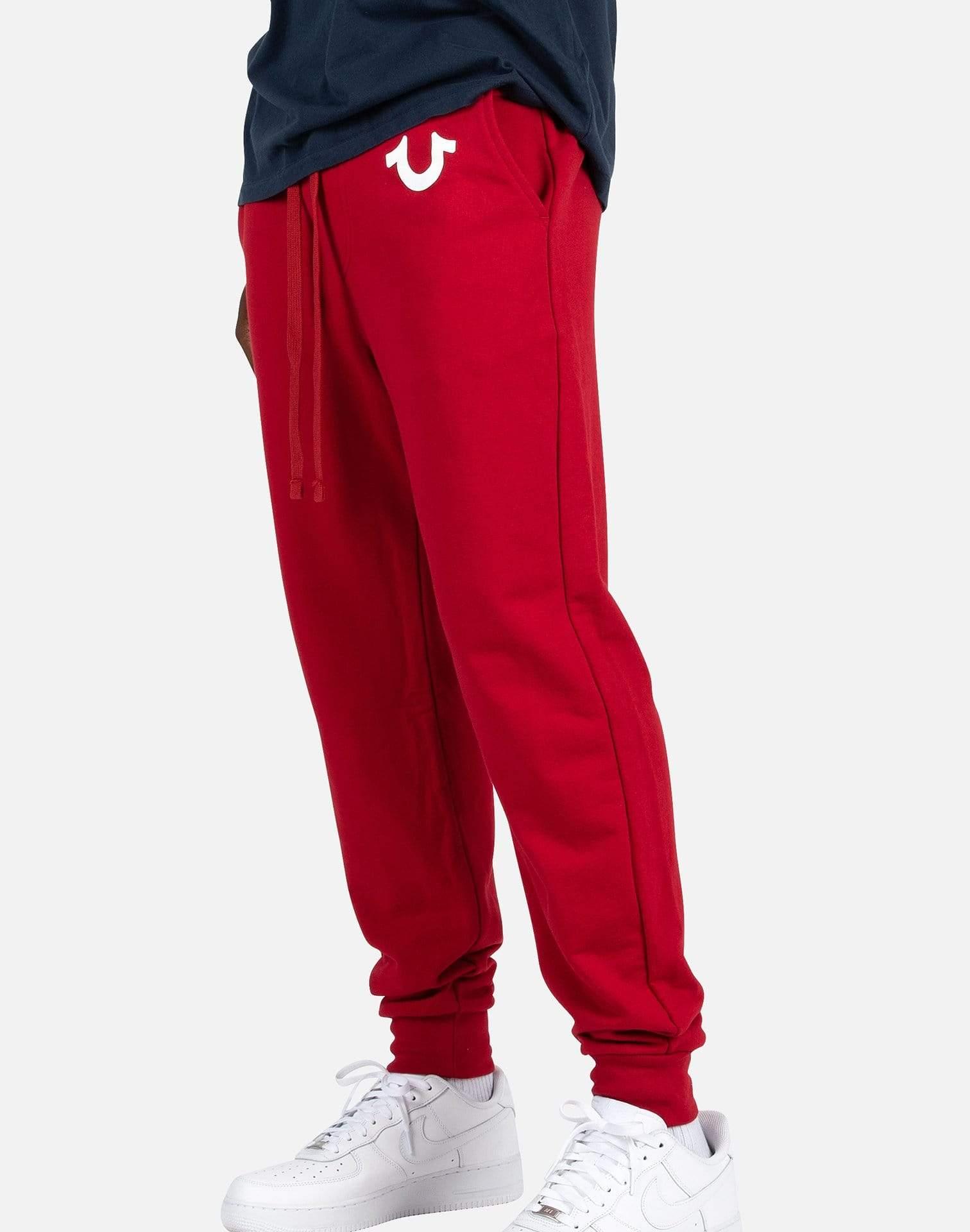 True Religion Cotton Classic Logo JOGGERS in Red for Men Lyst