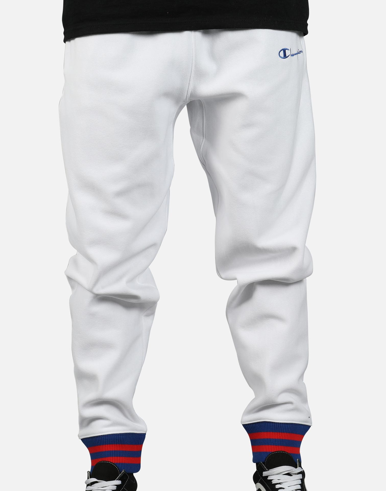 Champion Cotton Reverse Weave Yarn Dye Cuff Sweatpants in White for Men - Lyst