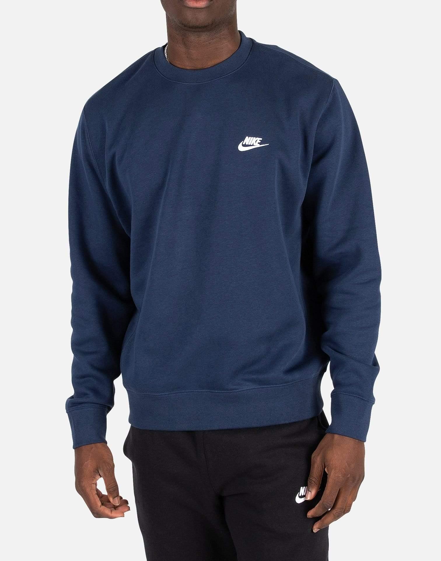 Nike Nsw Club Fleece Crew Sweatshirt in Blue for Men - Lyst