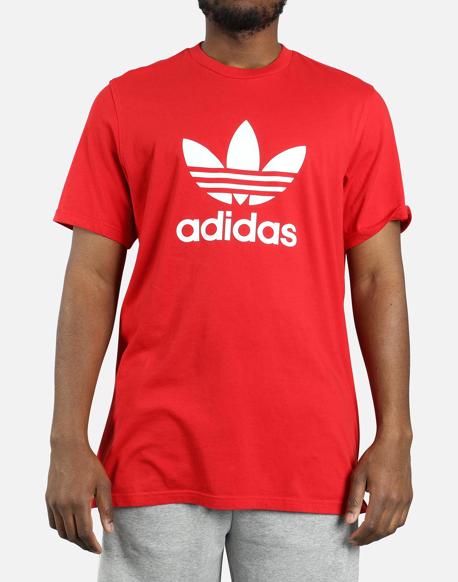 adidas Rubber Originals Trefoil Graphic T-shirt in Scarlet (Red) for