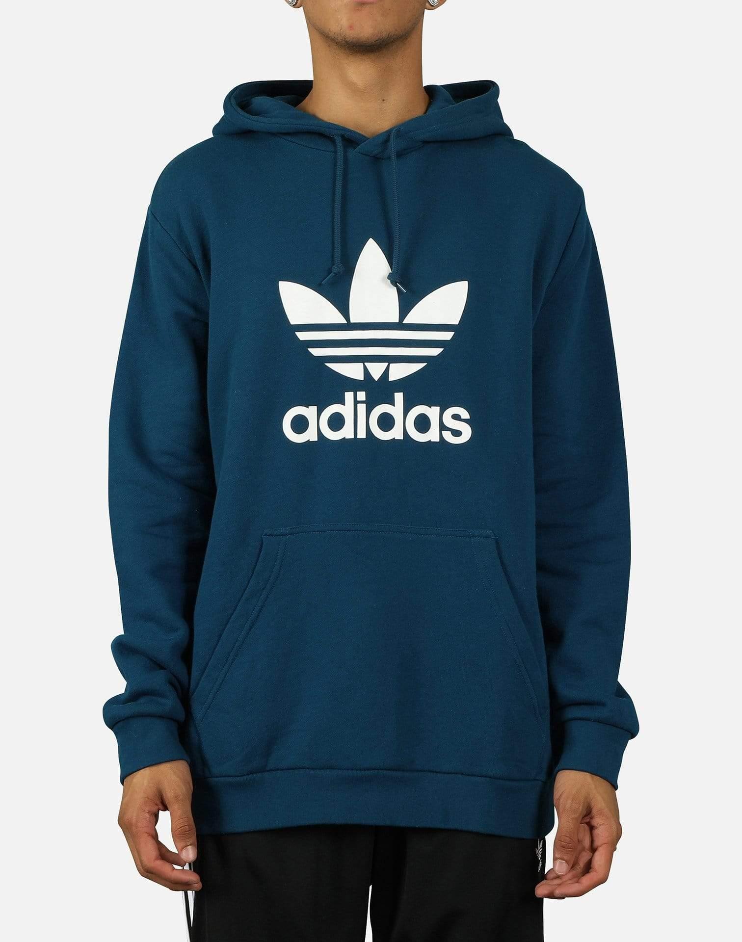 trefoil hoodie blue