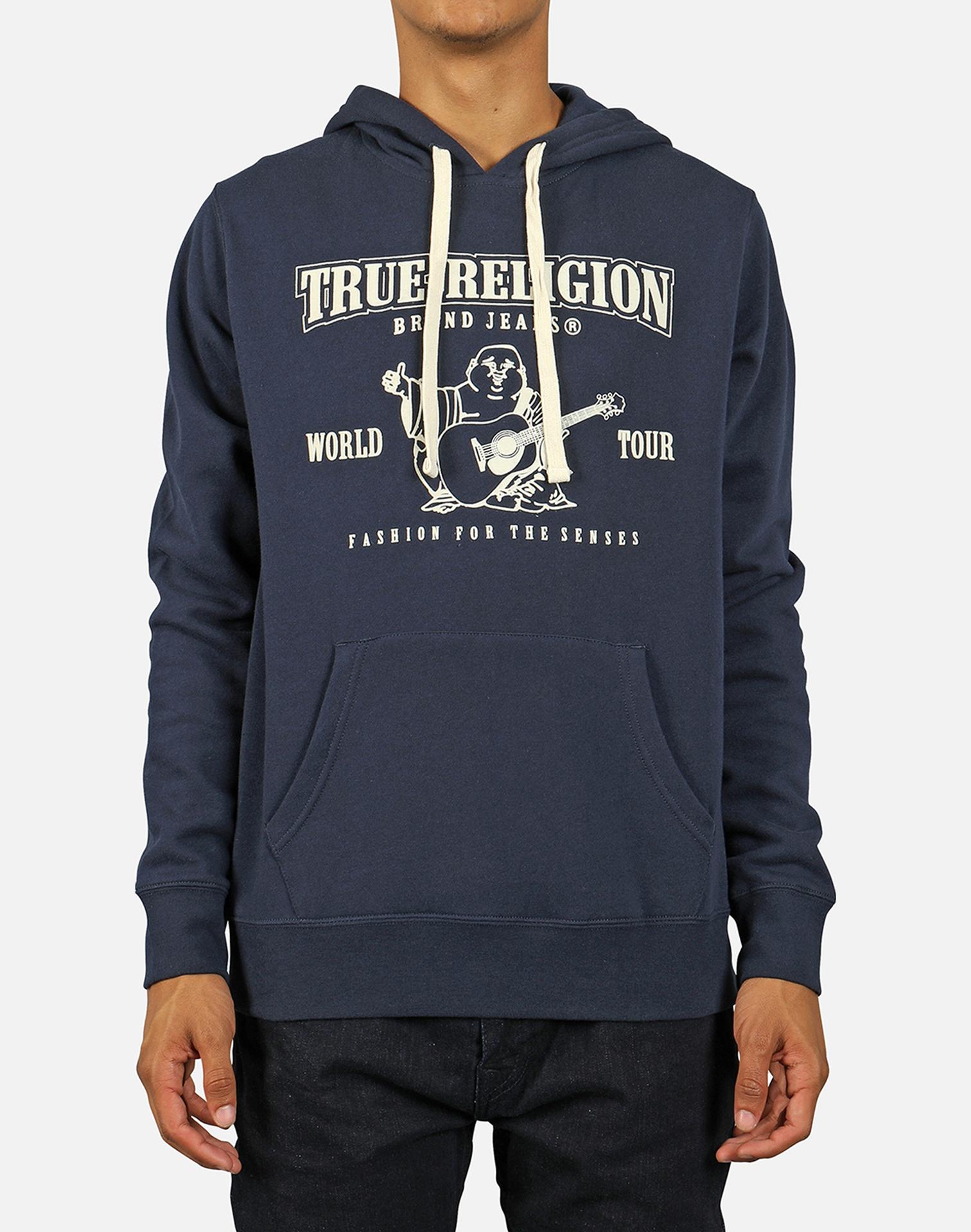 True Religion Buddha Logo Pullover Hoodie in Navy (Blue) for Men Lyst