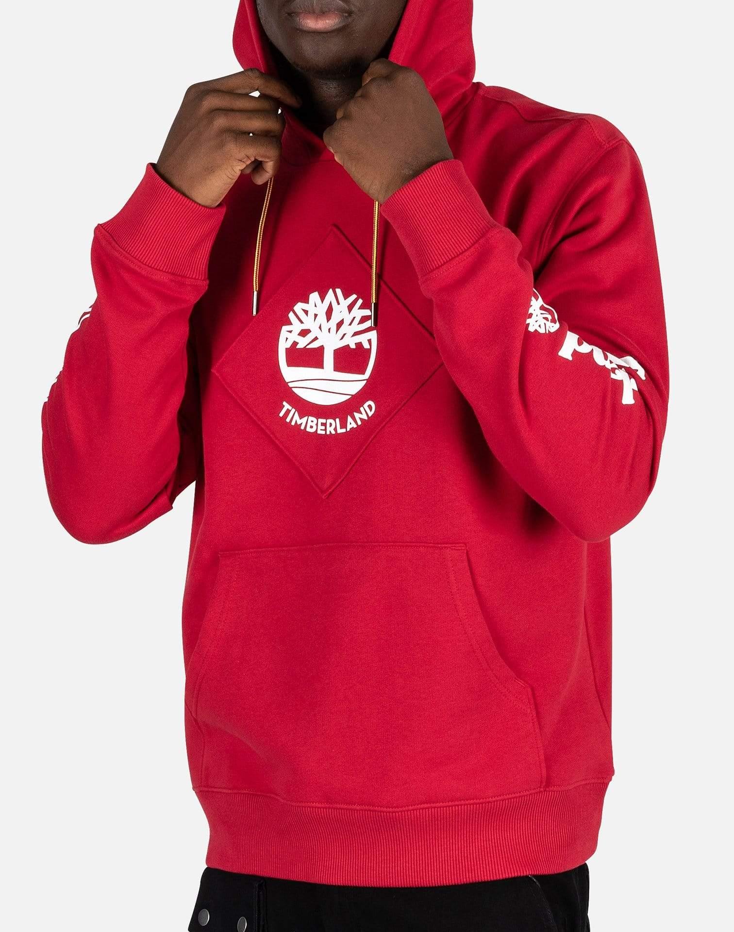 timberland hoodie red