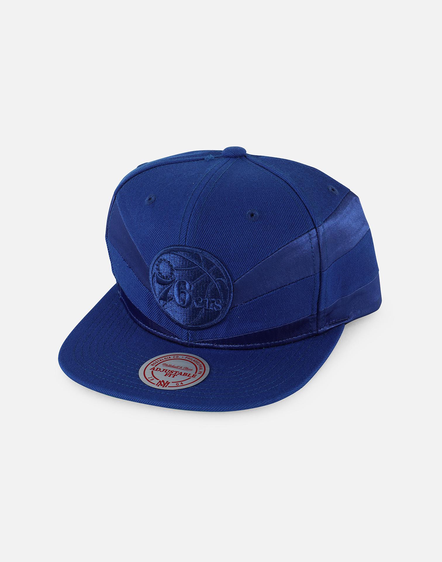 Mitchell /& Ness Golden State Warriors Satin Slash Blue HWC SNAP snapback CAP Hat