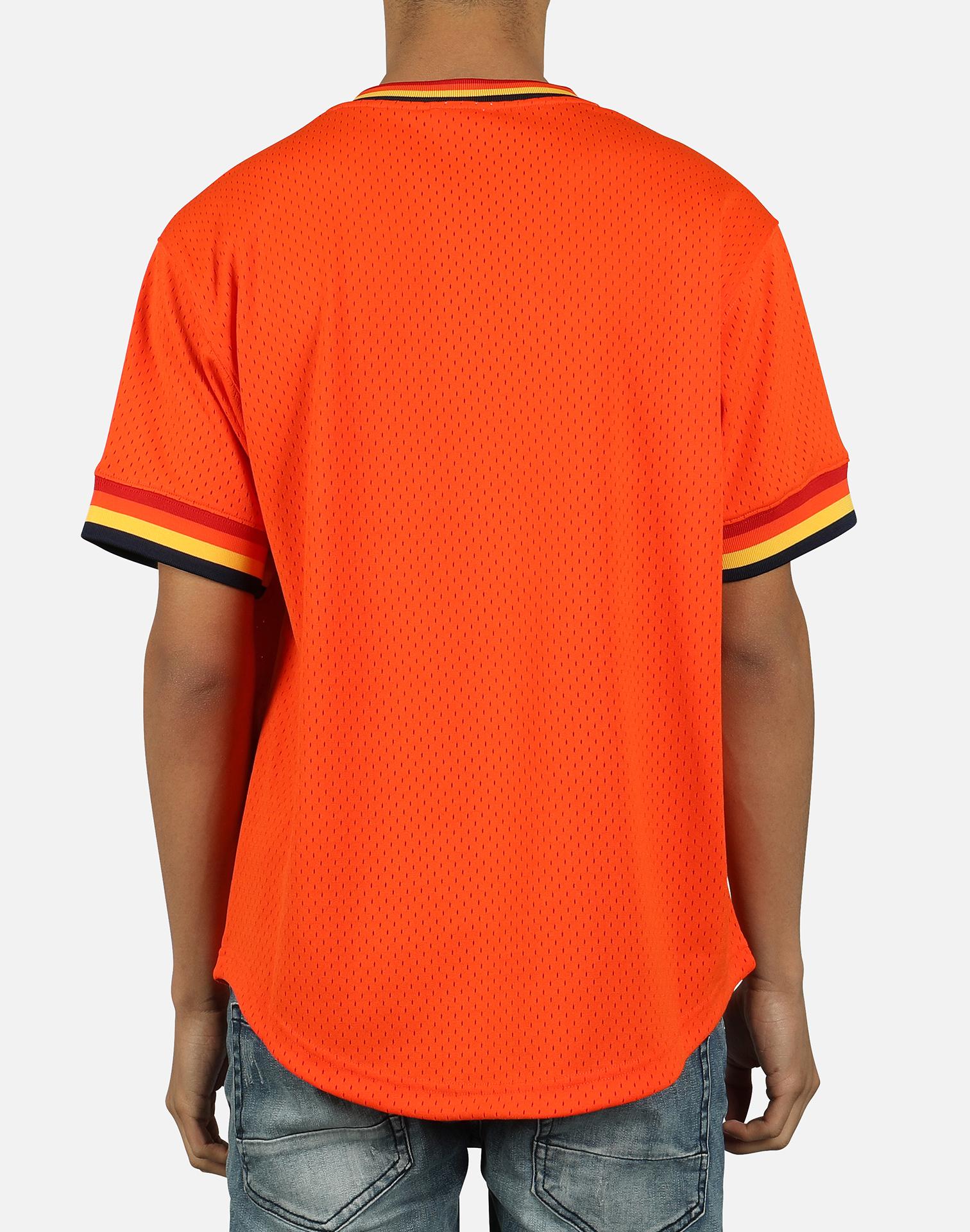 Mitchell & Ness Mlb Houston Astros Mesh Vneck Jersey in Orange for Men Lyst